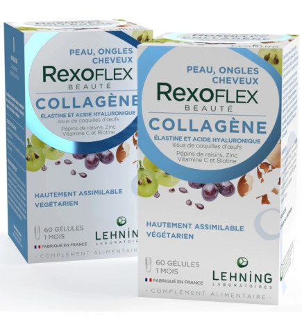 Rexoflex – Beauté Collagène Coquille d’Œuf, 60 gélules