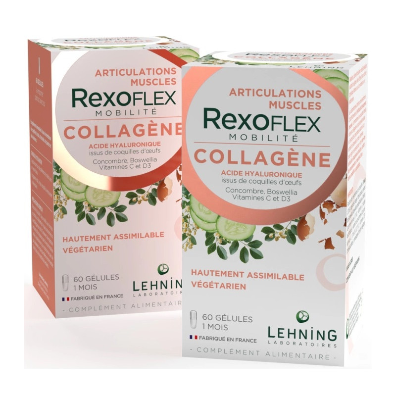 Rexoflex – Mobilité Collagène Coquille d’Œuf, 60 gélules Rexoflex – Mobilité Collagène Coquille d’Œuf, 60 gélules