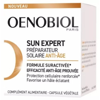 Oenobiol – Sun Expert Préparateur Solaire Anti-Âge, 30 capsules