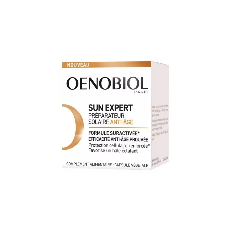 Oenobiol – Sun Expert Préparateur Solaire Anti-Âge, 30 capsules Oenobiol – Sun Expert Préparateur Solaire Anti-Âge, 30 capsules