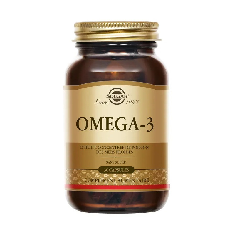Solgar – Oméga 3 Huile de Poisson, 30 softgels