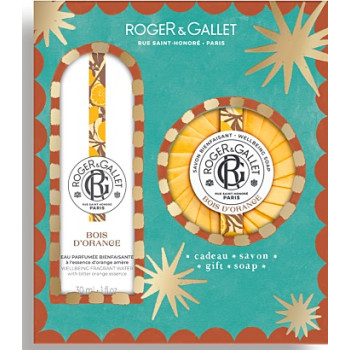 Roger & Gallet – Coffret Grand Bazar de Noël Bois d’Orange, Eau parfumée 30 ml & Savon 100 g