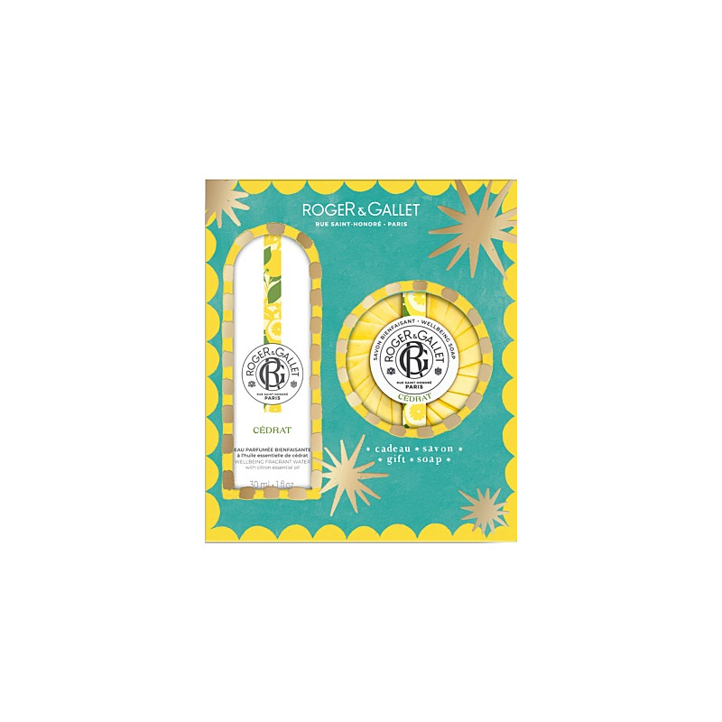 Roger & Gallet – Coffret Grand Bazar de Noël Cédrat, Eau parfumée 30 ml & Savon 100 g Roger & Gallet – Coffret Grand Bazar de Noël Cédrat, Eau parfumée 30 ml & Savon 100 g