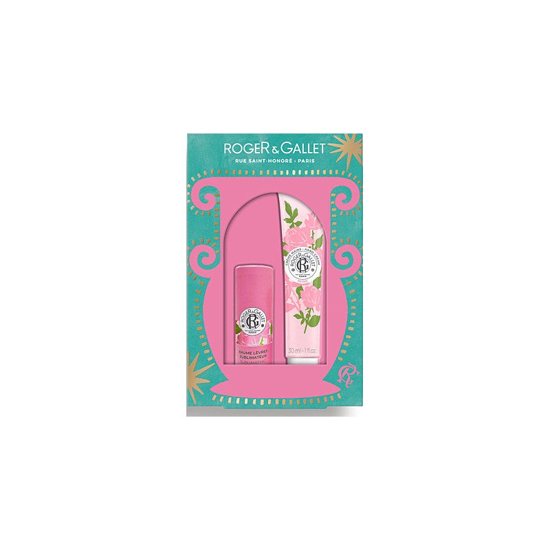 Roger & Gallet – Coffret Grand Bazar de Noël Rose, Baume lèvres & Crème mains Roger & Gallet – Coffret Grand Bazar de Noël Rose, Baume lèvres & Crème mains