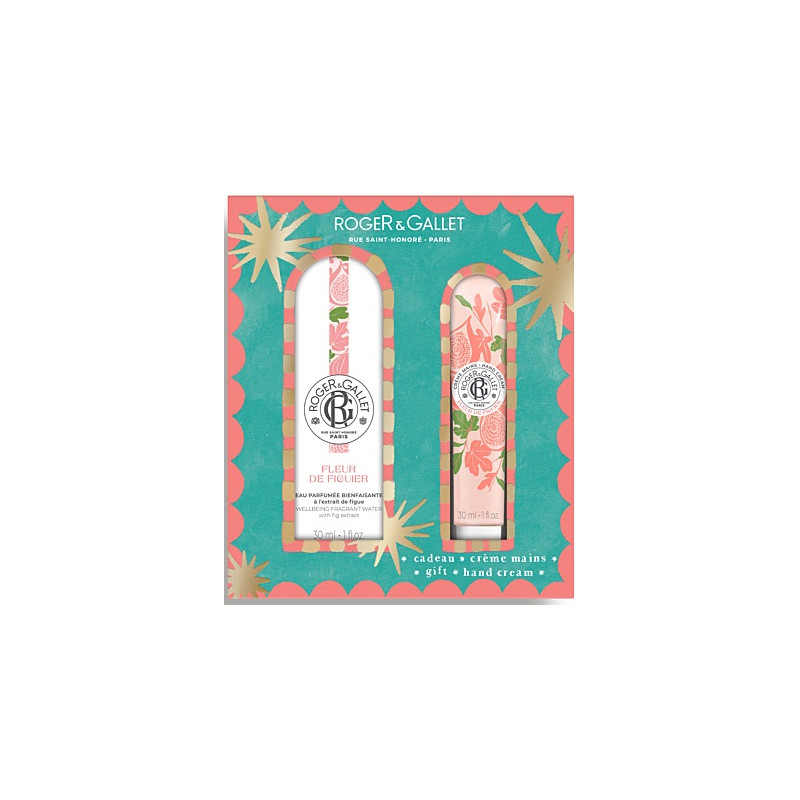 Roger & Gallet – Coffret Grand Bazar de Noël Fleur de Figuier, Eau parfumée 30 ml & Crème mains 30 ml Roger & Gallet – Coffret Grand Bazar de Noël Fleur de Figuier, Eau parfumée 30 ml & Crème mains 30 ml