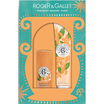 Roger & Gallet – Coffret Grand Bazar de Noël Néroli, Baume Lèvres et Crème Mains, 30 ml