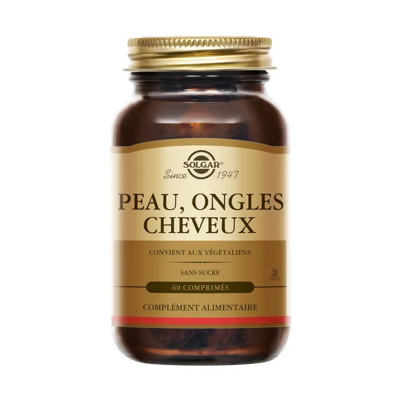 Solgar – Peau Ongles Cheveux, 60 comprimés Solgar – Peau Ongles Cheveux, 60 comprimés