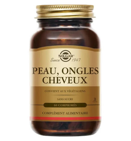 Solgar – Peau Ongles Cheveux, 60 comprimés