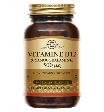 Solgar – Vitamine B12 (Cobalamine), 100 gélules végétales