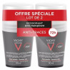 Vichy – Homme Déodorant Anti-Transpirant 72H Contrôle Extrême Roll-On Lot de 2, 50 ml