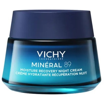 Vichy – Minéral 89 Crème Hydratante Récupération Nuit à la Mélatonine Pure, 50 ml