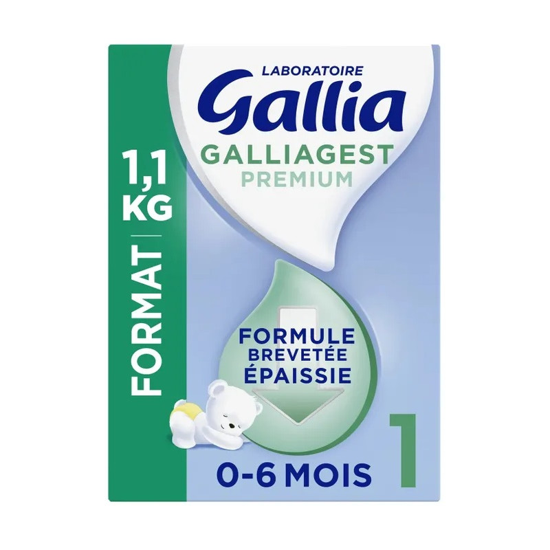 Gallia – Galliagest Premium 1 Lait en Poudre Épaissi 1er Âge 0-6 mois, 800 g