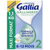 Gallia – Galliagest Premium 2 Lait en Poudre Épaissi 2ᵉ Âge 6-12 mois, 800 g