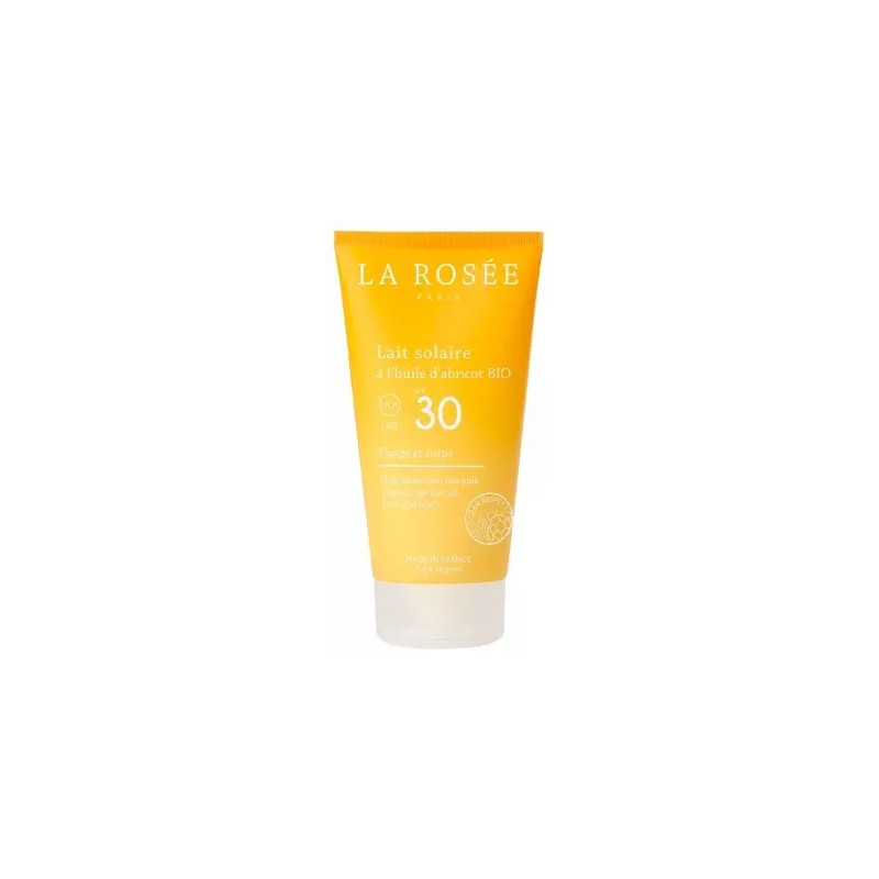 La Rosée – Lait solaire SPF30 à l’huile d’abricot bio, 150 ml