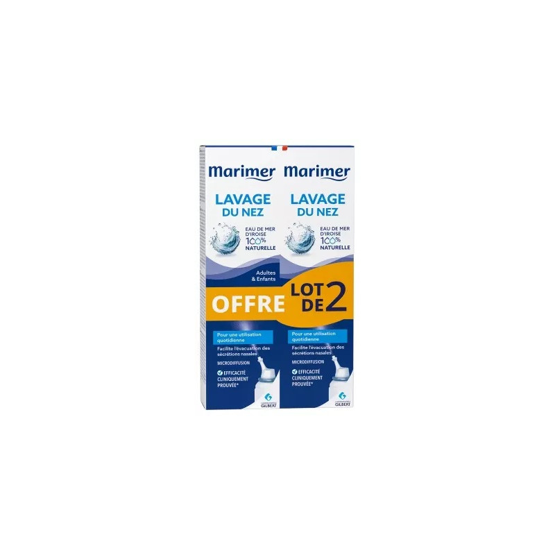 Marimer – Spray Hygiène Nasale Quotidienne, Lot de 2 x 100 ml Marimer – Spray Hygiène Nasale Quotidienne, Lot de 2 x 100 ml