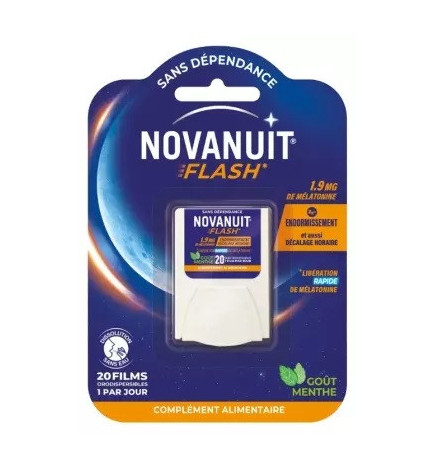 Novanuit – Flash 20 films orodispersibles goût menthe
