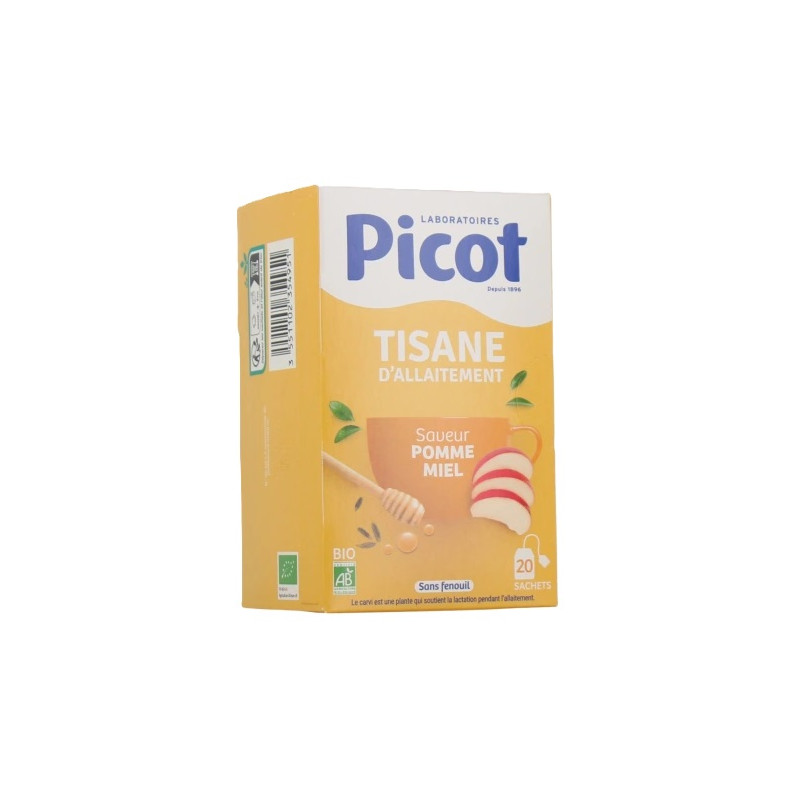 Picot – Tisane Allaitement Saveur Pomme Miel Bio, 20 sachets Picot – Tisane Allaitement Saveur Pomme Miel Bio, 20 sachets