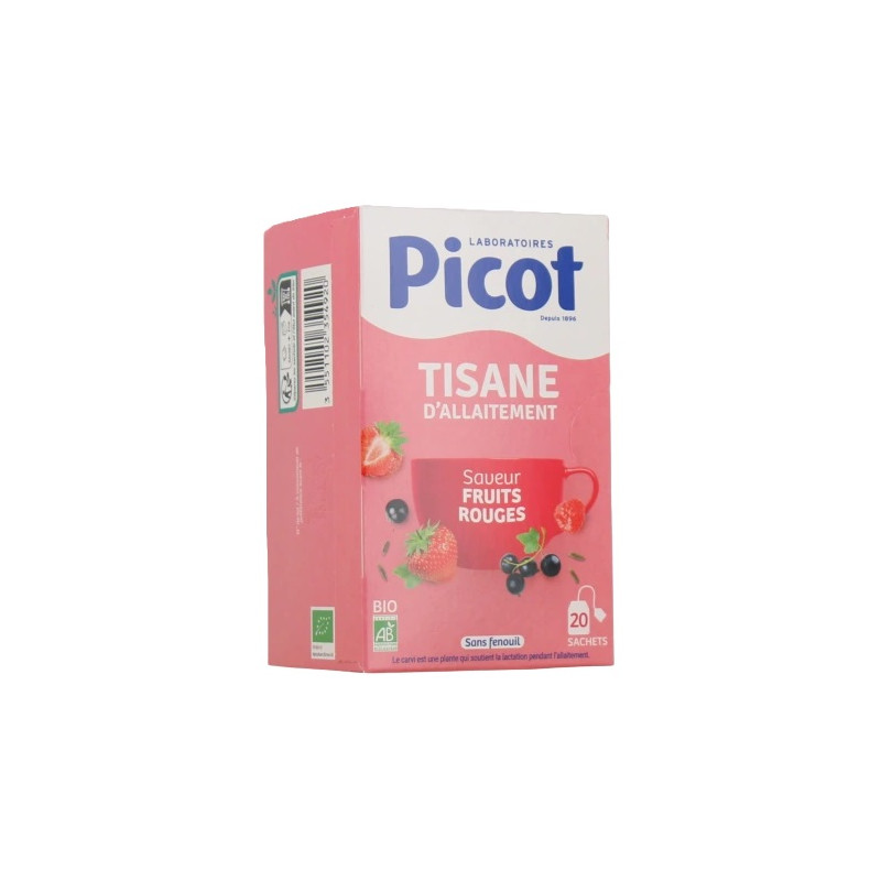 Picot – Tisane Allaitement Saveur Fruits Rouges Bio, 20 sachets Picot – Tisane Allaitement Saveur Fruits Rouges Bio, 20 sachets