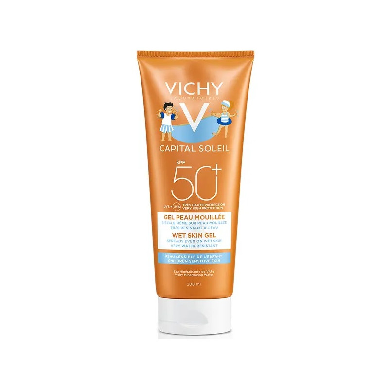 Vichy – Capital Soleil Gel Peau Mouillée Enfant SPF50+, 200 ml Vichy – Capital Soleil Gel Peau Mouillée Enfant SPF50+, 200 ml