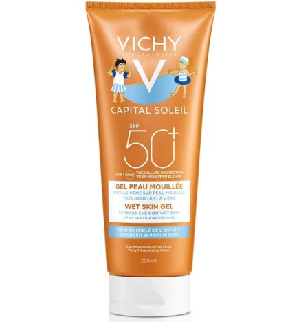 Vichy – Capital Soleil Gel Peau Mouillée Enfant SPF50+, 200 ml