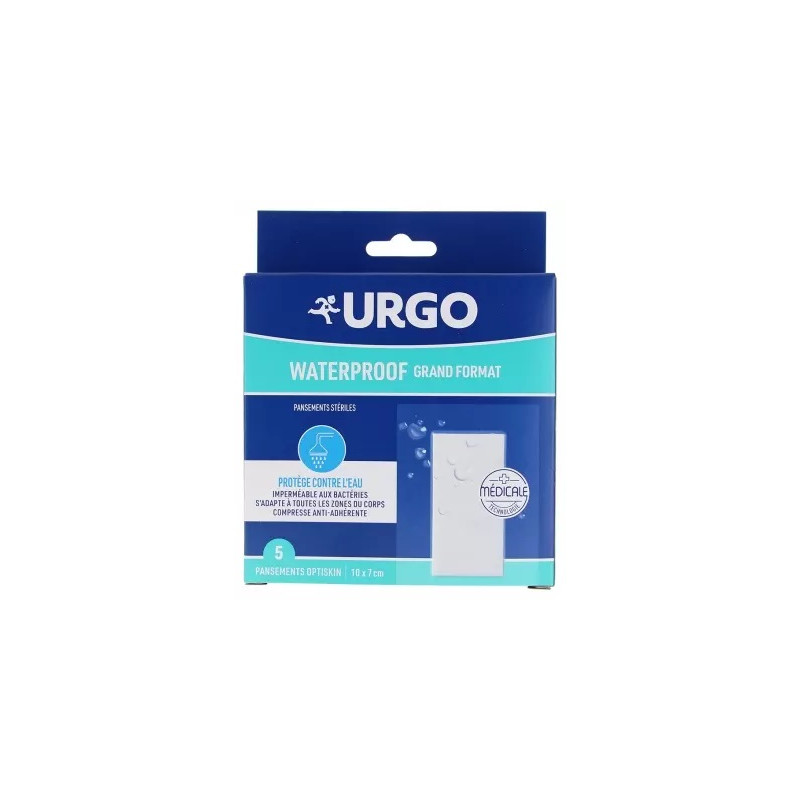 Urgo – Pansements Stériles Grand Format Waterproof, 5 Pansements (10 x 7 cm) Urgo – Pansements Stériles Grand Format Waterproof, 5 Pansements (10 x 7 cm)