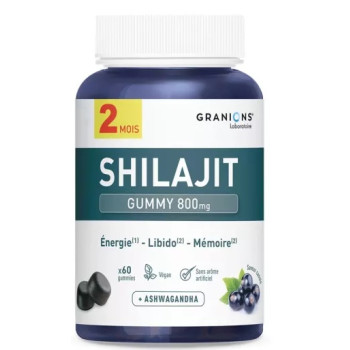 Granions – Gummies Shilajit 800 mg Énergie & Vitalité, 60 gummies
