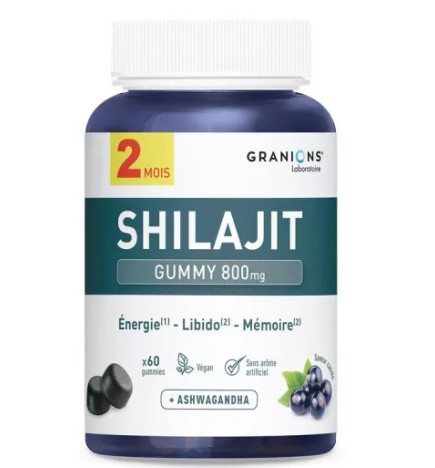Granions – Gummies Shilajit 800 mg Énergie & Vitalité, 60 gummies