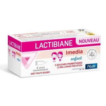 PiLeJe – Lactibiane Imedia Enfant Sticks Orodispersibles Fruits Rouges, 10 sticks