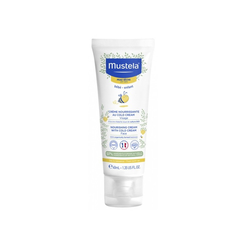 Mustela – Bébé & Enfant Crème Nourrissante au Cold Cream Peau Sèche, 40 ml