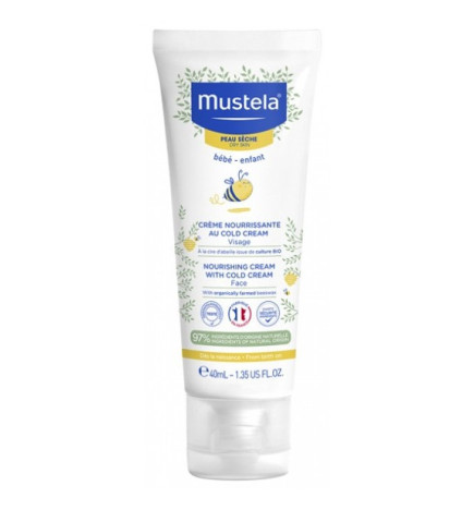 Mustela – Bébé & Enfant Crème Nourrissante au Cold Cream Peau Sèche, 40 ml