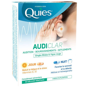 Quies – Audiclar Audition Jour & Nuit, 60 gélules végétales