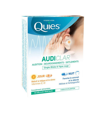 Quies – Audiclar Audition Jour & Nuit, 60 gélules végétales