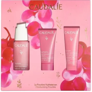 Caudalie – VinoHydra Coffret La Routine Hydratation : Sérum 30 ml + Gelée Nettoyante 30 ml + Masque-Crème 15 ml