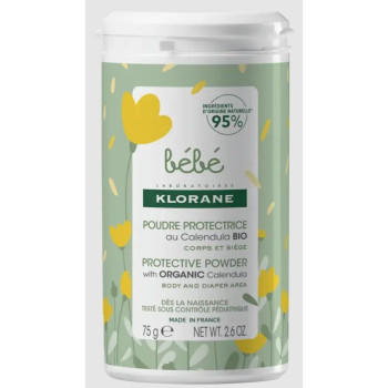 Klorane Bébé – Poudre Protectrice au Calendula Bio, 75 g