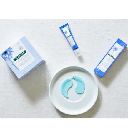 Klorane – Patchs Yeux Lissants Hydro-Gel au Bleuet Bio et Acide Hyaluronique