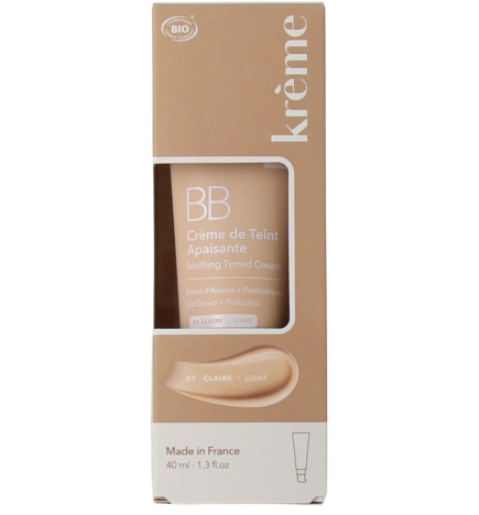 Krème – BB Crème de Teint Apaisante, Teinte Claire, 40 ml