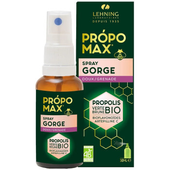 Lehning – Propomax Spray Gorge Doux Grenade Bio, 30 ml