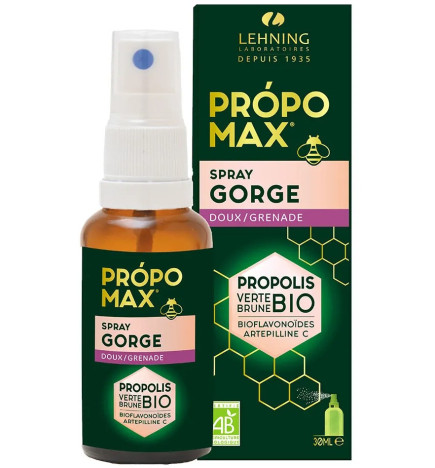 Lehning – Propomax Spray Gorge Doux Grenade Bio, 30 ml