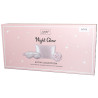 Le Comptoir des Tendances – Coffret Satin Collection Night Glow Rose, taie d’oreiller + masque pour les yeux + chouchou