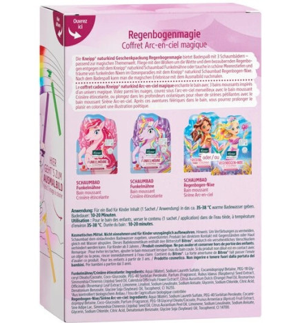 Kneipp – Coffret Arc-en-Ciel Magique, 3 bains moussants enfants