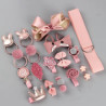 Nildor – Coffret 18 pièces Accessoires Cheveux Rose pour Enfant
