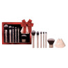 Parisax – Coffret Pinceaux & Houppettes Makeup, 5 pinceaux + 2 houppettes