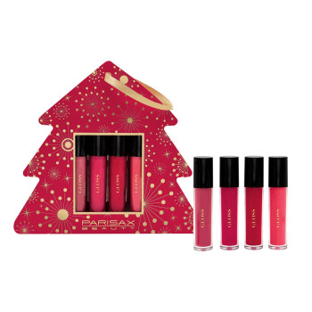 Parisax – Coffret 4 Gloss Liquides Format Sapin Beauté