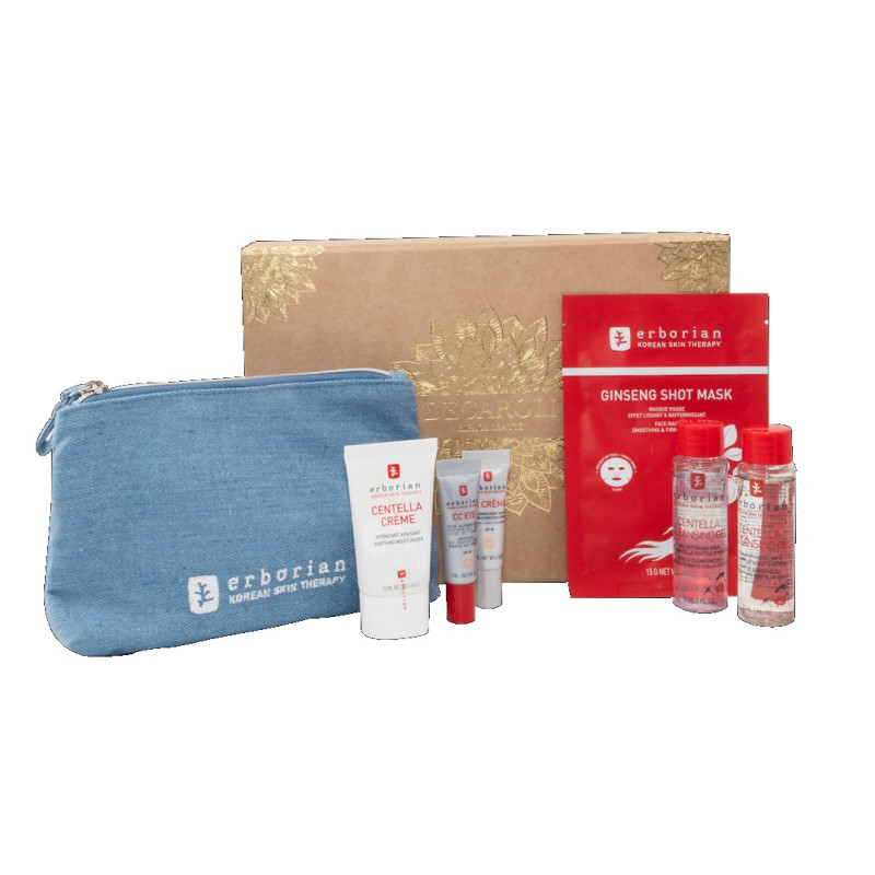 Erborian – Coffret Decaroli  Routine Peau Parfaite Teinte Doré, 6 produits