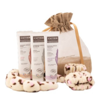 Cattier – Pochon Decaroli Masques & Gommage à l’Argile, 3 produits