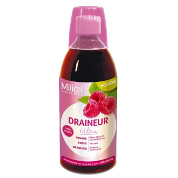 Milical – Draineur Ultra Framboise, 500 ml