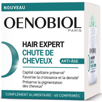 Oenobiol – Hair Expert Chute de Cheveux Anti-Âge, 60 comprimés