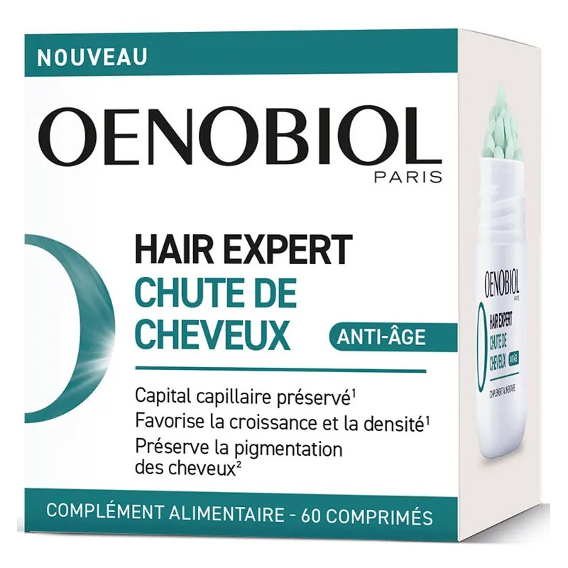 Oenobiol – Hair Expert Chute de Cheveux Anti-Âge, 60 comprimés