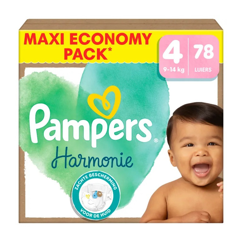 Pampers – Harmonie Couches Taille 4, 9 à 14 kg