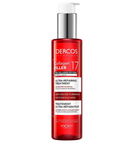 Vichy Dercos – Shampooing Ultra-Réparateur Collagen 17 Filler, 200 ml